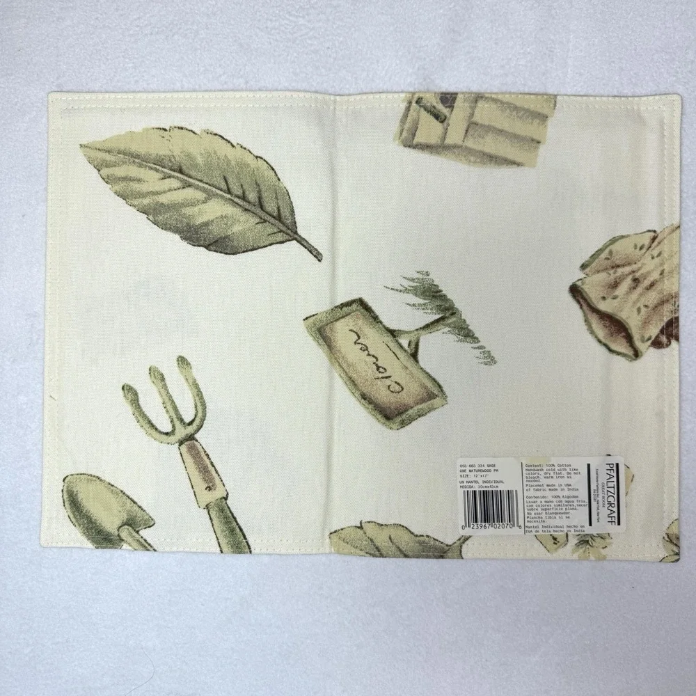 Pfaltzgraff Naturewood Placemats Set Of 4 Garden Leaves Birdhouse 12